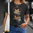 猫 おもしろ バイク オートバイ ねこ ライダース バイカー 面白い ネコ 長袖tシャツ Tシャツ 彼女への贈り物
