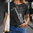 猫とサックス サクソフォン奏者 猫の飼い主 サックス Tシャツ 彼女への贈り物