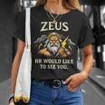 面白いゼウス・ミーム-古代ギリシャの神-ギリシャ神話 Tシャツ 彼女への贈り物
