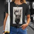 黒と白の天使 クラシックヴィンテージアート Tシャツ 彼女への贈り物