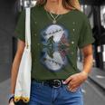 Bigfoot Christmas Santa Sleigh Reindeer T-Shirt Gifts for Her