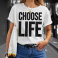 Choose Life 前面と背面の両面デザイン Tシャツ 彼女への贈り物
