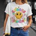 Cute Choose Kindness Groovy Smile Face Inspirational Be Kind T-Shirt Gifts for Her