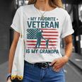 My Favorite Veteran Is My Grandpa Veterans Day Military Papa T-Shirt Gifts for Her