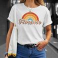 Florence Arizona Azintage Rainbow Rétro Années 70 T-Shirt Cadeaux pour elle