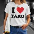 I Heart Taro 名 I Love パーソナライズ Tシャツ 彼女への贈り物