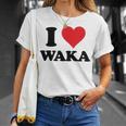 I Heart Waka ファーストネーム I Love パーソナライズ Tシャツ 彼女への贈り物