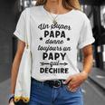 Hommeuper Papa Papy Qui Déchire Humour Retraité Papi Rigolo T-Shirt Cadeaux pour elle