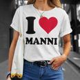 J'aime Le Manni T-Shirt Cadeaux pour elle