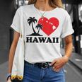 I Love Hawaii ハワイアンハートパーム レディース メンズ ボーイズ ガールズ Tシャツ 彼女への贈り物