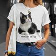 Mischief In Fur 猫写真 ハチワレ猫 黒白猫 猫好き ネタ 猫しもべ 猫飼い 猫依存症 長袖tシャツ Tシャツ 彼女への贈り物