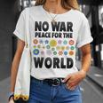 No Guerra Paz Antiguerra No Guerra In Mangas Camiseta unisex Regalos para ella