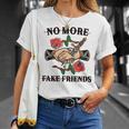 No More Fake Friends 伝統的なタトゥーインク オールドスクール エッジー Tシャツ 彼女への贈り物