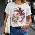 Rooster Cock Fight Chicken ノベルティ ファーマーズギフト Tシャツ 彼女への贈り物
