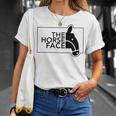 【バックプリント・背中側】ザ・ホース・フェイス The Horse Face 午年 馬 2026 パロディ 長袖tシャツ Tシャツ 彼女への贈り物
