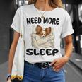 かわいいパピヨンドッグは睡眠パジャマナイトガウンが必要です Tシャツ 彼女への贈り物