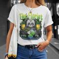 ウィードパンダ コスチューム 大麻好き 喫煙パンダ 「バックプリント」 Tシャツ 彼女への贈り物