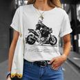 バイク オリジナル作品 タトゥーバイカーv650-Twin Cafe Tシャツ 彼女への贈り物