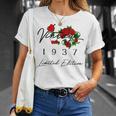 ヴィンテージ 89歳の誕生日 デコレーション ヴィンテージ 1937 89歳 Tシャツ 彼女への贈り物