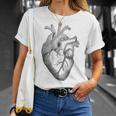 解剖学的に正しい人間の心臓tem Aorta Cardio Tシャツ 彼女への贈り物