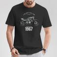 57 歳の誕生日男性オートバイ バイクに乗る人 1967 Tシャツ 面白い贈り物
