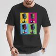 Arte Pop Micrófono Amantes Y Artistas De La Música Camiseta unisex Regalos divertidos