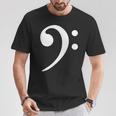 Bass Note F Key Bass Player Music Bass Clef Tシャツ 面白い贈り物