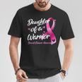 Breast Cancer Fighter Awareness Daughter Of A Warrior T-Shirt Personalized Gifts Breast Cancer Fighter Awareness Daughter Of A Warrior T-Shirt Personalized Gifts