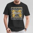 Cheer Mom Mama Bow Sport Cheerleader Cheerleading Yellow T-Shirt Personalized Gifts