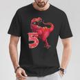 De 5º Cumpleaños DinoRex 5 Años Dinosaurio Camiseta unisex Regalos divertidos