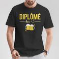Diplômé Bar Humour Fêtard Bière Apéro T-Shirt Cadeaux drôles
