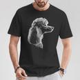 Diseño De Dibujo De Perro Caniche Ilustración Camiseta unisex Regalos divertidos