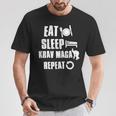 Divertida Krav Maga Eatleep Krav Maga Repeat Camiseta unisex Regalos divertidos