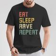 Eatleep Rave Repeat Edm テクノ Tシャツ 面白い贈り物
