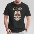 El Jefeugarkull Dia De Los Muertos El Jefe T-Shirt Cadeaux drôles