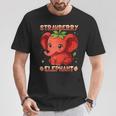 Elefante Fresa Italiano Brainrot Camiseta unisex Regalos divertidos