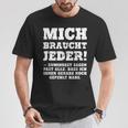 aying Gag Humour Ironic Mich Braucht Jeder ドイツ語 Tシャツ 面白い贈り物