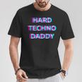 Hard Techno Daddy Edm Electro Music Festival Dad Father Rave Tシャツ 面白い贈り物