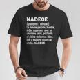 Humour Cadeau Personnalisé Prénom Nadege Définition T-Shirt Cadeaux drôles