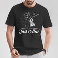 Just Cellin チェロ奏者 猫の音楽家 チェロを演奏 チェロ奏者 Tシャツ 面白い贈り物