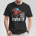Just Get Over It 馬ショー ジャンピング乗馬 Tシャツ 面白い贈り物