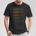 Love Heart Luhan グランジ ビンテージスタイル ブラック Luhan Tシャツ 面白い贈り物
