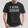 I Love Johnny Love John Tシャツ 面白い贈り物