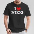 I Love Nico Amo Nico Camiseta unisex Regalos divertidos
