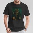 Matrix Cat Píldora Roja Píldora Azul Manga Larga Camiseta unisex Regalos divertidos