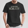 Mcmlxxv 1975年設立 ローマ数字。 Tシャツ 面白い贈り物