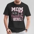Mom Of The Birthday Girl Pink Bow Flower Birthday Girl T-Shirt Unique Gifts