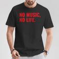No Music No Life For All Music Lovers メンズレディース Tシャツ 面白い贈り物