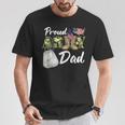 Proud Army Dad Military Dad With Dog Tag Us Flag T-Shirt Unique Gifts