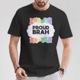 Proud Brah ゲイプライドフラッグ ジェンダー平等 パステルブラ 長袖tシャツ Tシャツ 面白い贈り物